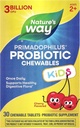 Nature 's Way Primadophilus Probiotiske Chewables for Kids, Understøtter sund fordøjelsesflora *, for Kids Age 2 +, 3 milliarder CFU, 30 Cherry Flavored Chewables (Packaging May Vary)