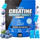Før træning hcl creatine monohydrat Gummies, 120 Blå tyg til mænd (blåbær), kreatin hcl energi supplement til kvinder, valle Protein isolere Vital Kilde Feminine Gummies