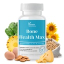 DR VITAMIN LØSNING Knoglesundhed Max - Avanceret Calcium & Magnesium tillæg med vitamin D3, Bromelain & Ipriflavon - 60 tabletter til stærkere ben & fælles støtte