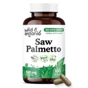 Wild & Organic Saw Palmetto Capsules 500 mg - Urinary Tract Support for Men & Women - Pure Saw Palmetto Supplement - Serenoa Repens Berries - 180 Days of Supply - Vegan, Non-GMO - 180 Count