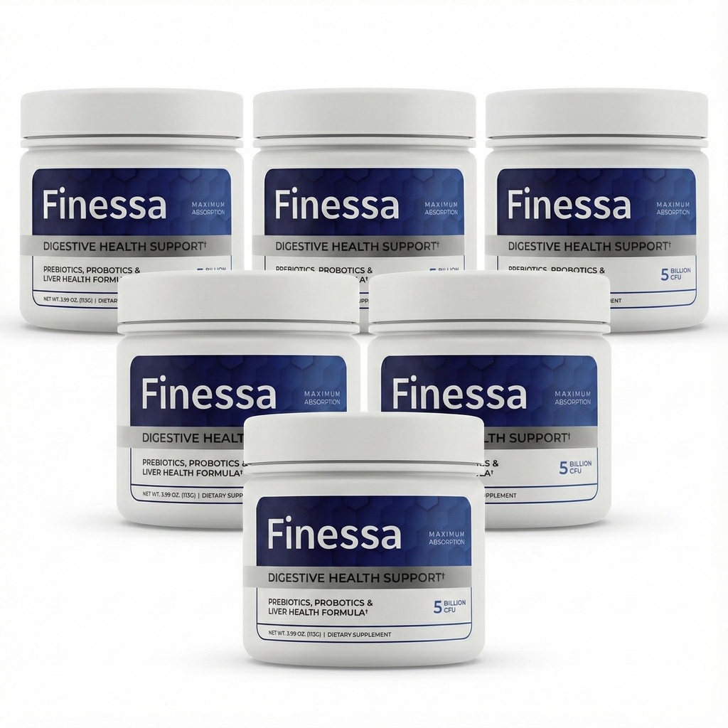 Finessa Digestive Probiotic Drink - 2in1 Digestive Health, Liver Cleanse Detox & Repair | Constipation, Gas and Bloating Relief | Gut Health Blend with Prebiotics & Probiotics | Non-GMO