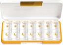 Zoksi Am Pm Pill Organizer 7 Dag, Ugentlig Pill Box 2 gange om dagen, Medicin Pill Organizer med Separat Segment, Rejse Pill sag Dispenser Portable for Vitaminer, Fiskeolier, Medicin (hvid)