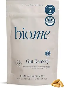 Biome Gut Remedy kapsler med Berberine (5 dages rengøring, 3 måneders forsyning, 90 kapsler), Gut Rense med Magnesium Citrate, Immunolin, L- Glutamin - Reset fordøjelsessystem, Rebalance Microbiome