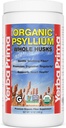 Yerba Prima Organic Psyllium Hele husene 12 oz - Natural Dietary Fiber Supplement, Non GMO, Gluten Free, Keto og Vegan Friendly for Regularity Support, Unflavored