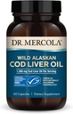 Dr. Mercola Cod Lever Oil, 1.300 mg per servering, 30 Servering (60 kapsler), Kosttilskud, understøtter hjerne, ben og fælles sundhed, ikke-GMO, MSC Certificeret