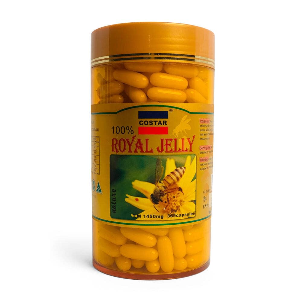 Royal Jelly Supplement 1450mg - 365 Kapsler - Rich in Nutrients for Vitality and Well- Being - Made in Australia