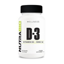 NutraBio D-vitamin (5000 IE), immuntilskud - 90 vegetabilske kapsler