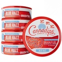 Cannadips - Blue Razz Energy Pouches - Nootropic Caffeine Pouches - 50mg Lion's Mane, 100mg Caffeine, 50mg L-Theanine, No Sugar - Clean Brain Fuel for Cognitive Performance - Made in USA (5-Pack)