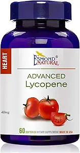 (8 Pack) Esmond Natural: Advanced Lycopene (støtter Prostate and Heart Health), GMP, Natural Product Assn Certified, Made in USA - 40mg, 480 Softgels