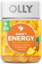OLLY Swift Energy Gummy, Koffein fra grøn te, B vitaminer, L Theanine, Voksen Chewable Supplement, Ananas, 10 dages forsyning - 30 Greve