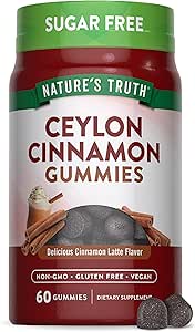 Nature's Truth Ceylon Cinnamon Gummies | 2000mg | Sugar Free | 60 Count | Vegan, Non-GMO & Gluten Free Supplement