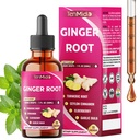 11in1 Ginger and Turmeric Supplements Liquid Drops with Ceylon Cinnamon, Elderberry, Garlic, Fennel, Slippery Elm, Dandelion, Ginkgo Biloba, Cayenne Pepper, and Black Pepper - 30ml 1 Fl Oz