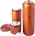 Two-Layer Pill Organizer, Vandtæt Pill Container, Pill Holder kan gemme piller noget som helst størrelser, Vitaminer, Cod Lever Oil, Kosttilskud og Medicin, Rv produkter, Størrelse: 1.6 x 1.6 x 4.4 i (Orange)