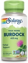 SOLARAY Burdock Root 425 mg - Sund lever, Nyre, fordøjelse, cirkulation, Joint & Skin Support - Antioxidant Aktivitet - Non- GMO - 100 VegCaps
