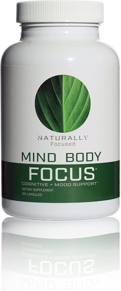 Mind Body Fokus 124; Natural Nootrop Brain Supplement for Focus, Memory og Mood Support - Mental Klarhed, Koncentration og Kognitiv Performance med Mucuna, Bacopa, Rhodiola, Phosphatidylcholin