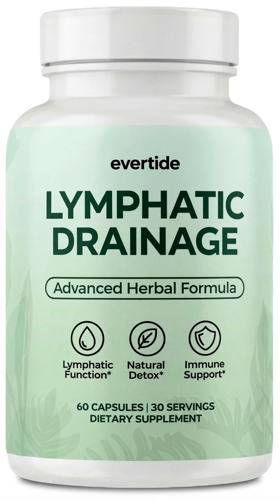 Evertide Lymphatic Drainage Supplement – Drainage, Detox & Immune Health – 60 Capsules, 30 Day Supply