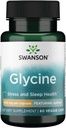 Swanson Aminosyre Ajipure Glycine Pharmaceutical Grade 500 Milligram 60 Veg kapsler