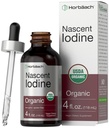 Horbaach Nascent Jod Drops Mest124; 4 Fl Oz Mest124; Organic Liquid Tincture Supplement Mest124; som Kalium Iodide Mest124; Vegan, Non- GMO, og Gluten Free