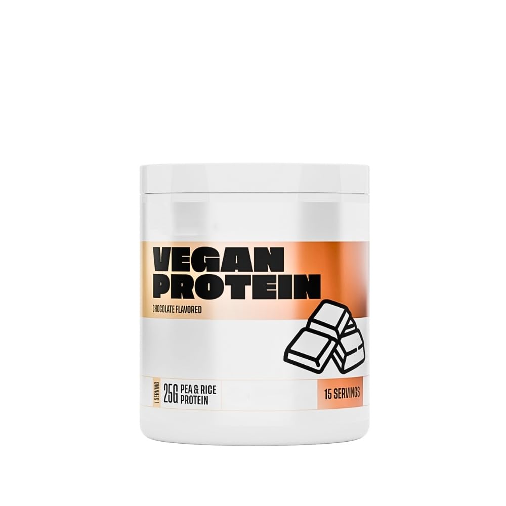 Supplements Vegan Chocolate Protein Powder Plant-Based, Unsweetened, Dairy Free, Gluten Free 15 Servings,18oz