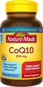 Nature Made CoQ10 200 mg, Kosttilskud til hjerte sundhed og cellulær energiproduktion, 100 Softgels, 100 dages forsyning