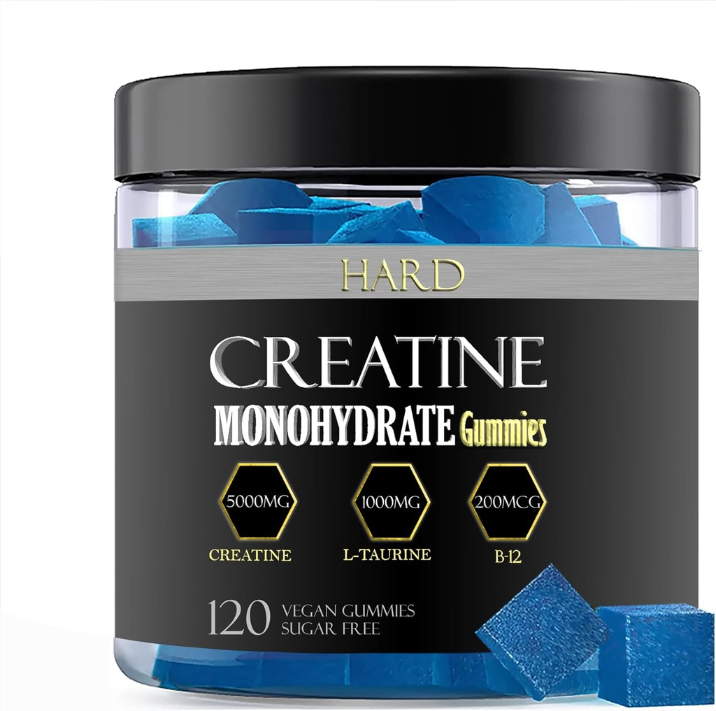 Generic Creatine Monohydrate Gummies-Creatine Gummies for Men & Women-Creatine Chews-Creatine Preworkout-Muscle Growth-Flavored Creatine-Sugar Free-Vegan