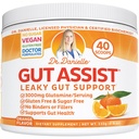 Leaky Gut Support Powder 124; L- Glutamin Gut Lining Formel 124; Gut Assist af Dr. Danielle, Orange Flavor