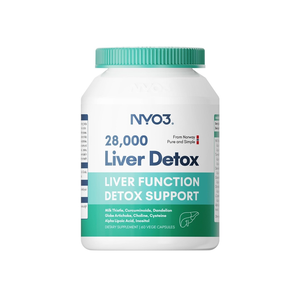 NYO3 Milk Thistle 200mg Lever Detox tillæg med Mælkebøtte Root & Artichoke ekstrakt