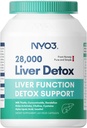 NYO3 Milk Thistle 200mg Lever Detox tillæg med Mælkebøtte Root & Artichoke ekstrakt