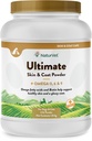 NaturVet Ultimate Skin & Coat Powder Pet Supplement for Hunde & Katte - Inkluderer Omegas 3, 6, 9, Biotin, Vitaminer - For Sunde Hund Coats, Kat Skin - Tasty Food Topper for Kæledyr - 4 lbs.