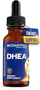 BioMatrix DHEA Liquid Hormone Supplement for binyrerne, hjernen, hjertet, knoglen124; mikroniseret og flydende for maksimal absorption, præcisionsdosering, effekt DHEA (30 ML, 1200mg i alt)