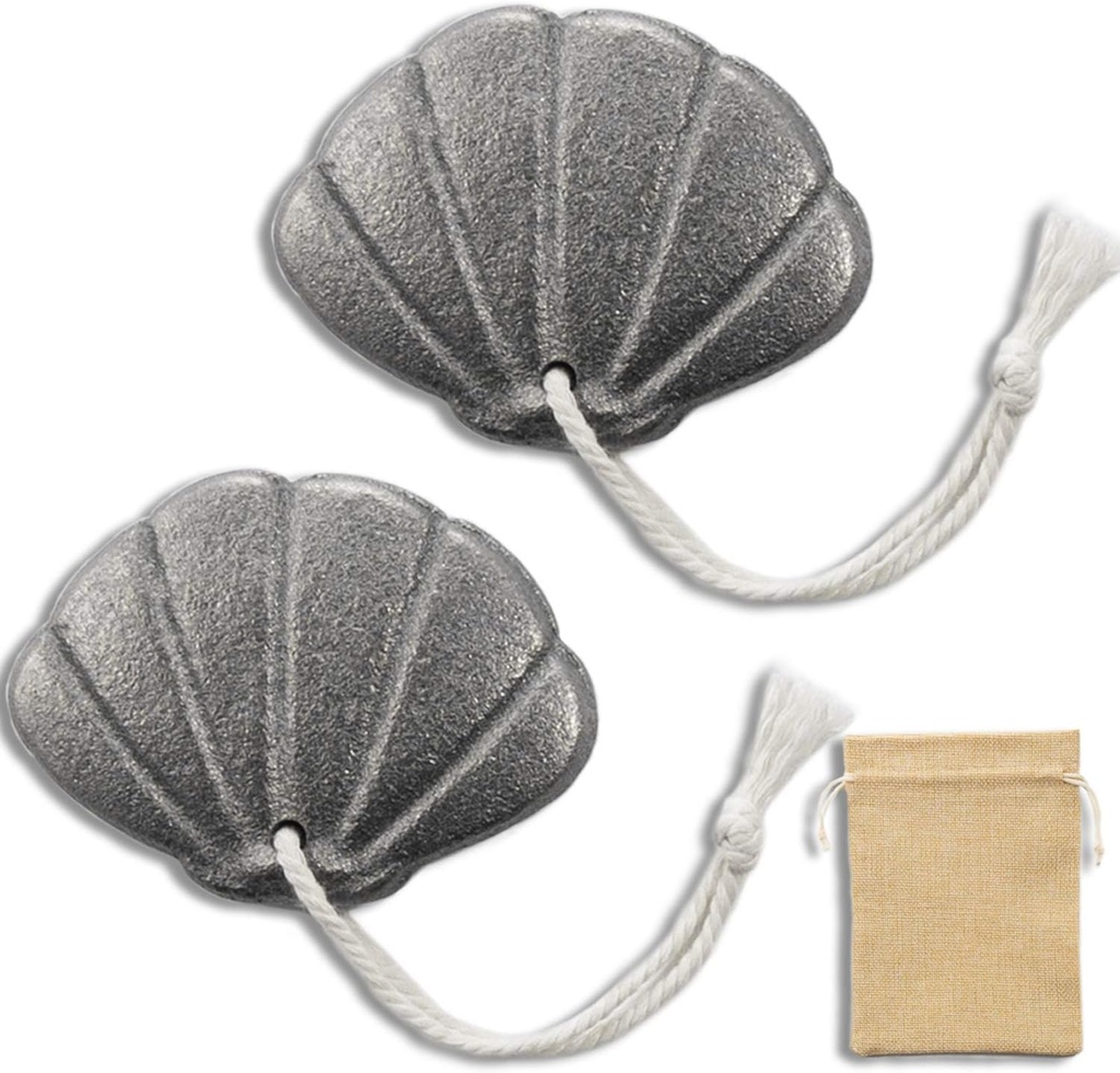 2 Pakker af jern Seashell med taske - En naturlig kilde til jern til at reducere risikoen for mangel, et effektivt og sikkert madlavning værktøj, Ideel til gravide kvinder Vegans atleter