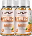 Gurkemeje og ingefær (2 Pack) - Gurkemeje med sort peber & ingefær Kosttilskud til immunstøtte sund hud - Vegansk gurkemeje for voksne - Gluten fri, Lavsukker