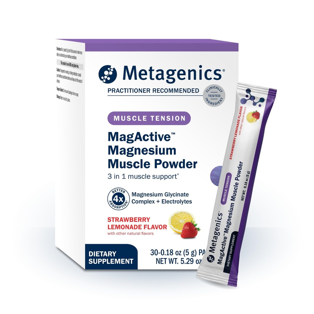 Metagenics MagActive Magnesium Muscle Powder, 30 Packets