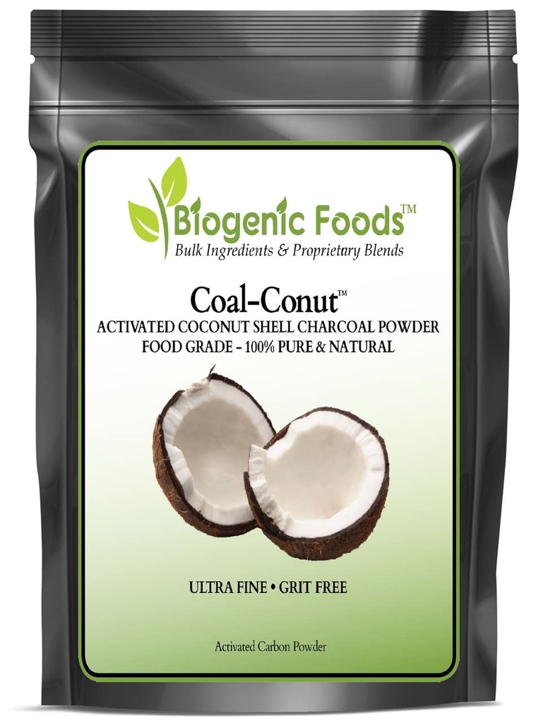 Coal- Conut ™ - Aktiveret kokos Shell Charcoal Fine Husk Food Grade Powder (Ultra-Fine) - Økologisk brug Godkendt