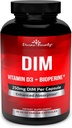 DIM supplement 250 mg med vitamin D3 Plus BioPerine - diindolylmethan Menopause & Østrogen støtte, Hormonbalance støtte til kvinder og mænd - 90 Vegetariske Caps