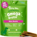 Zesess Paws OraStix til hunde - Omega sticks med Hamp Salmon Krill Oil Bone Broth Anti-Itch hudcoat pleje Hip & fælles sundhed hjerte immunsystem støtte hund tartar tænder rengøring 25oz