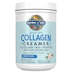Have of Life Grass Fed Collagen Creamer Powder - Creamy Vanilla, 12 Servering, Pulver til kaffe energi skønhed Joints, Collagen Peptider med kokos MCTs, Keto Protein Kosttilskud