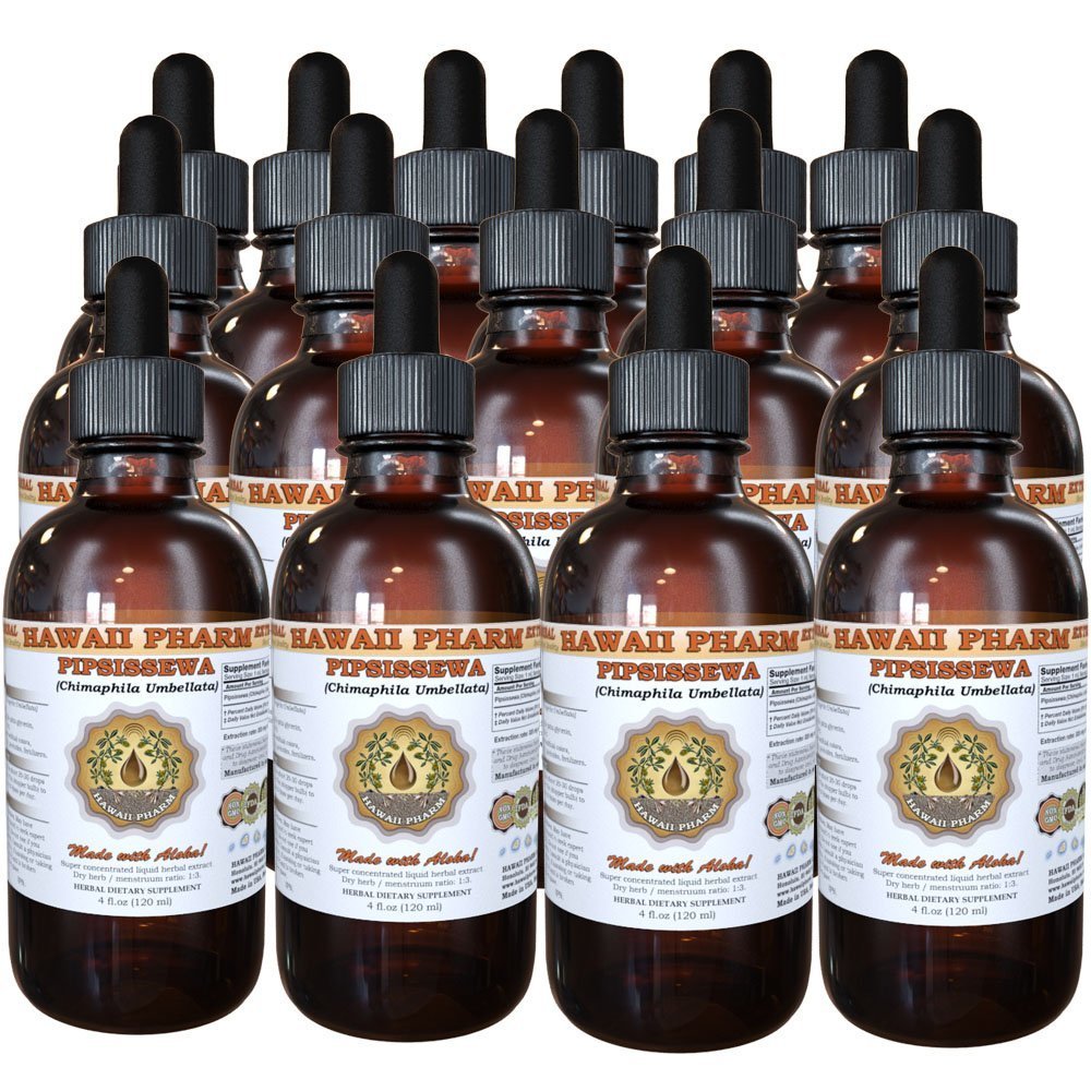 Hawaii Pharm Pipsissewa (Chimaphila umbellata) Liquid Extract, Tincture, Herbal Supplement, Made in USA, 15x4 fl.oz