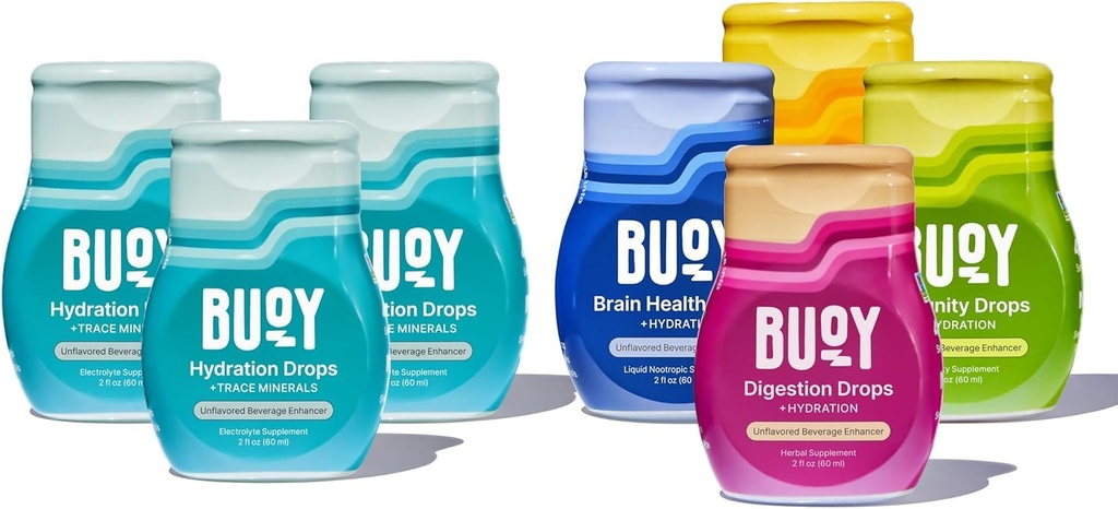 Buoy Electrolyte Drops Variety Pack Bundle 280 Servering ekskl. sukker, ingen sødestoffer