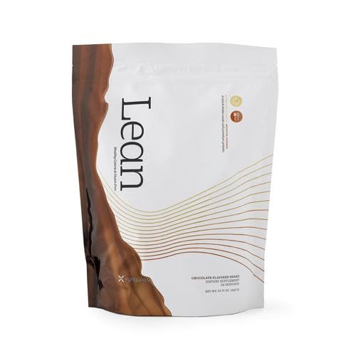 Xyngular Lean Chocolate Protein Shake - Whey & Soy Protein Meal Replacement Powder with Bromelain & Papain Digestive Enzymes - 10g Protein Per Serving for Men & Women - 30 Servings