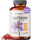 Optimal Prime Saffron Supplement - 100% Pure Saffron Extract 88.5mg - Hjælper Support Optimal Mood, Energi, og Metabolisme, Vegetarisk Friendly, Non- GMO, Gluten- Free, Soy- Free, 90 Kapsler