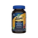 Naturen er i live! Mænds Premium Gummy Multivitamin, understøtter sund hjerte, muskelfunktion *, Full B-Vitamin Complex, Orange, Grape, Cherry Flavored, 75 Gummies (Packaging May Vary)