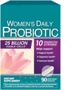 Women's Daily Probiotic, 25 Billion Viable Cells, 90 Vegetarian Capsules, 10 Probiotic Strains, Supports Vaginal, Digestive, Immune Health