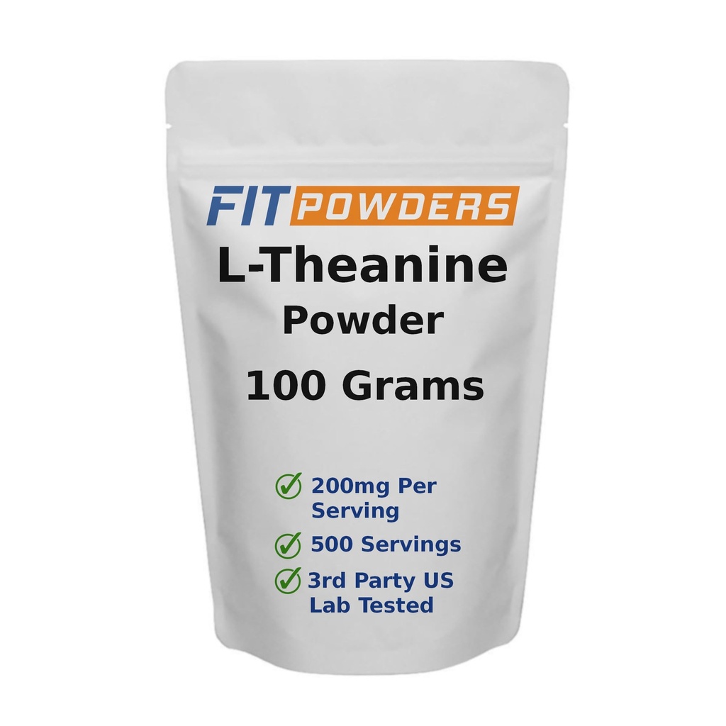 L- Theanin Powder 100% Pure, Non- GMO, Vegan, Gluten Free Theanine Powder Supplement (multiple størrelser) Mood and Cognitive, Stress Relief and Relaxation, Scoop Inkluderet (100 Bedste)