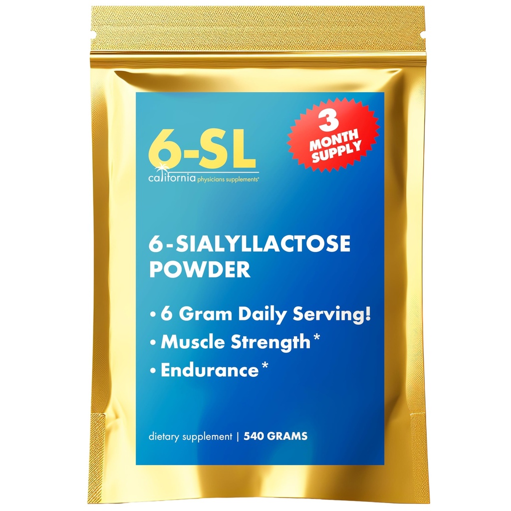 100% Pure 6-Sialyllactose (6-SL) - Muscle Support Supplement to Increase Strength, Build Lean Muscle Mass, Enhance Recovery, and Boost Performance - 3-Month Supply