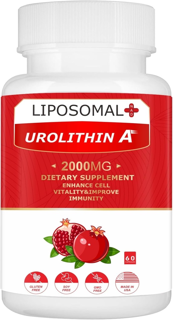 Liposomal Urolithin A Supplement 2000MG for Energy 60 Kapsler