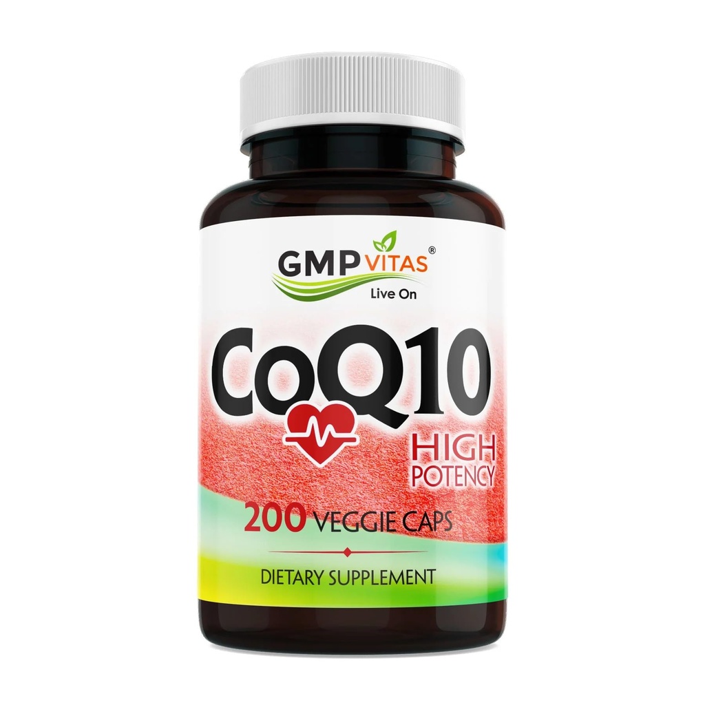 CoQ10 500mg, High Potency Coenzyme Q10 Supplement 200 Vegetarian Capsules (6 Month Supply) Supports Heart Health Energy & Antioxidant Protection Made in USA