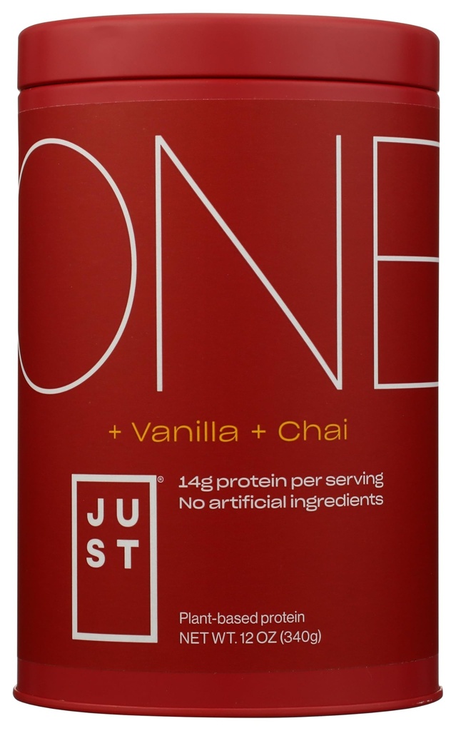 Just One, Plant Protein Powder, Vanilla Chai, 12 oz.