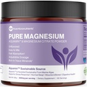 Pure Magnesium citrat pulver til støtte søvn, muskel & ben sundhed, energi, hjerte & fordøjelse. Unflavored Magnesium Powder Drink Mix, Vegan, 60 Servere