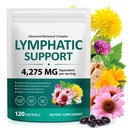 Lymphatic Drainage Supplements, 120 Softfels, 21-in-1 Natural Herbal Blends with Echinacea, Dandelion, Burdock Root for Lymph System, Immune Support, Cleanse, Less Swelling/Bloating